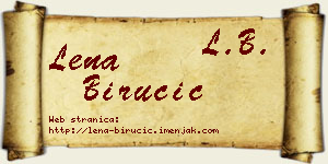 Lena Birucić vizit kartica